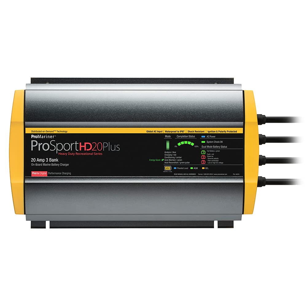 ProMariner ProSportHD 20 Plus Global Gen 4-20 Amp - 3-Bank Battery Charger