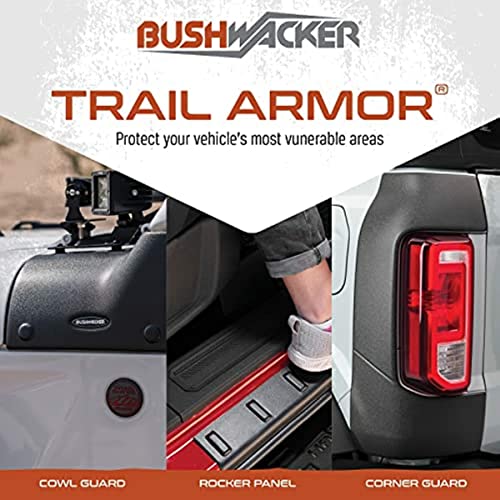 Bushwacker Trail Armor Side Rocker | 4-Piece Set, Black, Textured Finish | 14083 | Fits 2009-2018 Ram 1500; 2019-2022 Ram 1500 Classic, Extended Cab