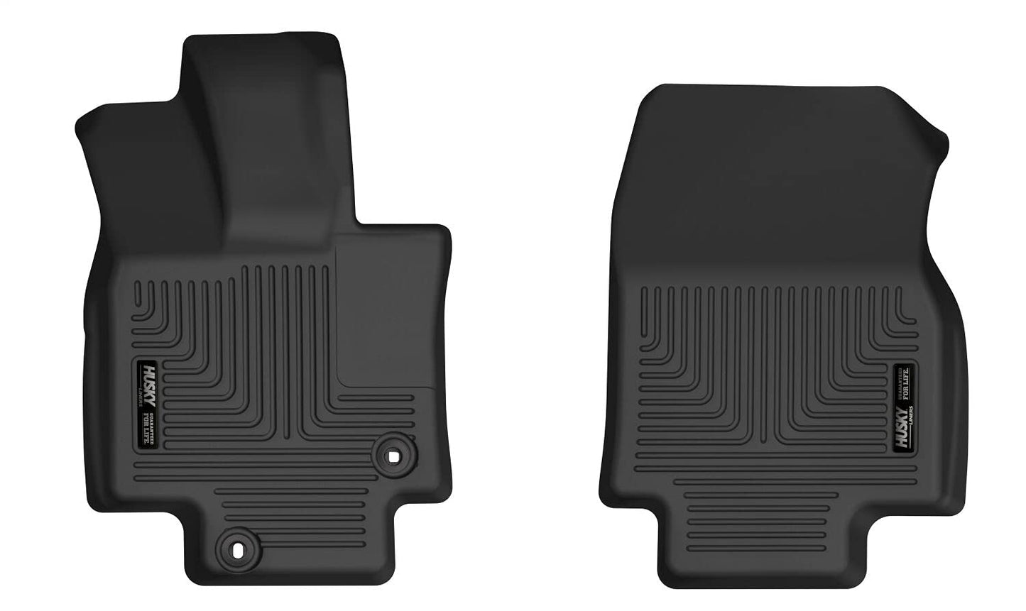 Husky Liners X-act Contour Floor Mats | Fits 2020 - 2024 Toyota Highlander | Front Row, 2-pc Black - 55881