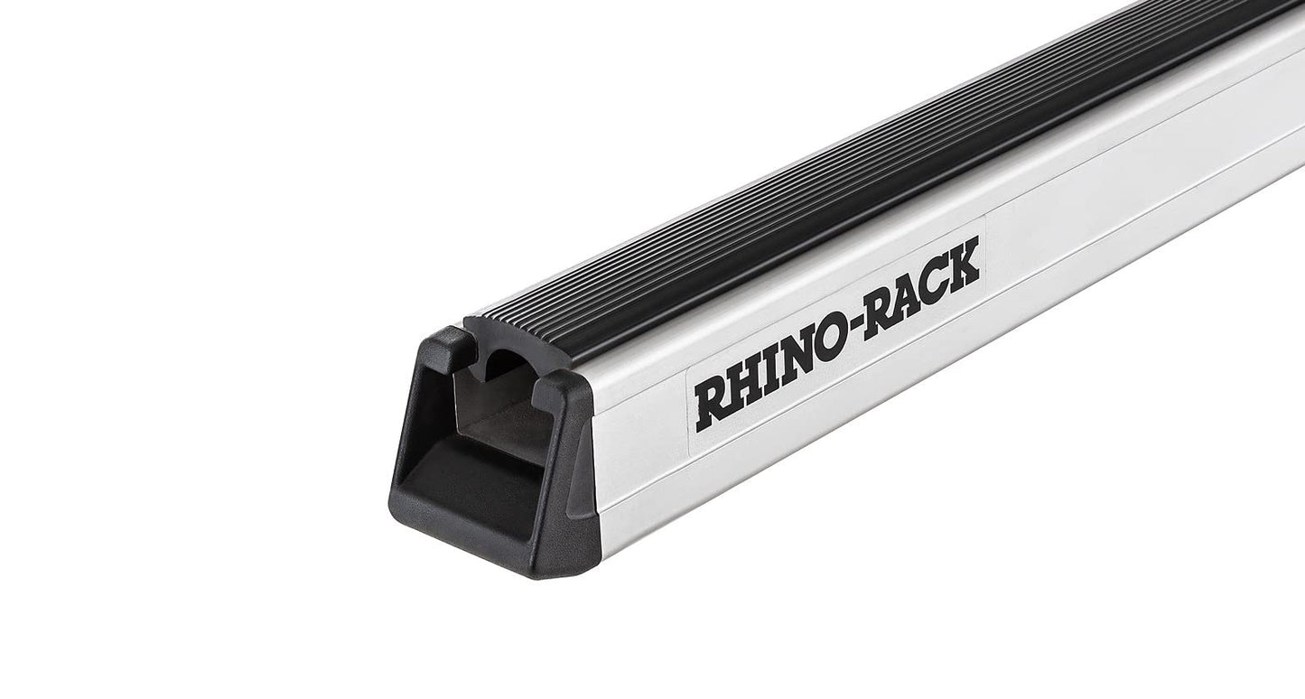 Rhino-Rack Heavy Duty Bar 59" (150cm) Lightweight Extruded Structural Grade Aluminum for Outstanding Carrying Capacity, Durability & Longevity, One Bar, Silver (RB1500S)