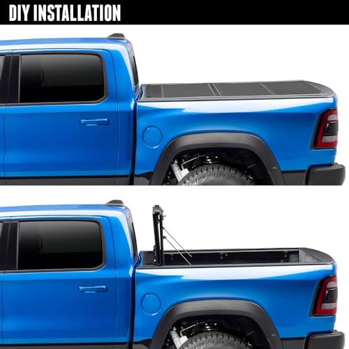 UnderCover Ultra Flex Hard Folding Truck Bed Tonneau Cover | UX32004 | Fits 2002 - 2018, 2019 - 2020 Classic Dodge Ram 1500, 2003-20 2500/3500, w/out RamBox 6' 4" Bed (76.3")