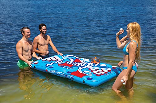 WOW Sports World of Watersports Travel Pong Inflatable Floating Table with Cup Holders, 19-2020