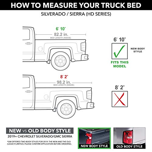 RealTruck Roll-N-Lock M-Series XT Retractable Truck Bed Tonneau Cover | 226M-XT | Fits 2020-2024 Chevy/GMC Silverado/Sierra 2500/3500HD 6' 10" Bed (82.2")