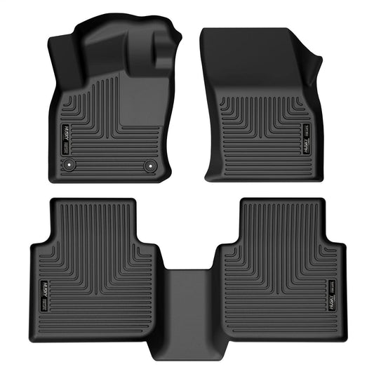 Husky Liners Weatherbeater Floor Mats | Fits 2018 - 2024 Volkswagen Tiguan | Front & 2nd Row, 3-pc Black - 95231