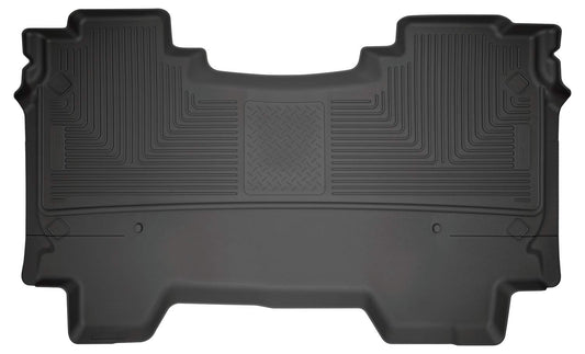 Husky Liners Weatherbeater Floor Mats | Fits 2019 - 2024 Dodge Ram 1500 Crew Cab w/out factory storage box | 2nd Row, 1-pc Black - 14751