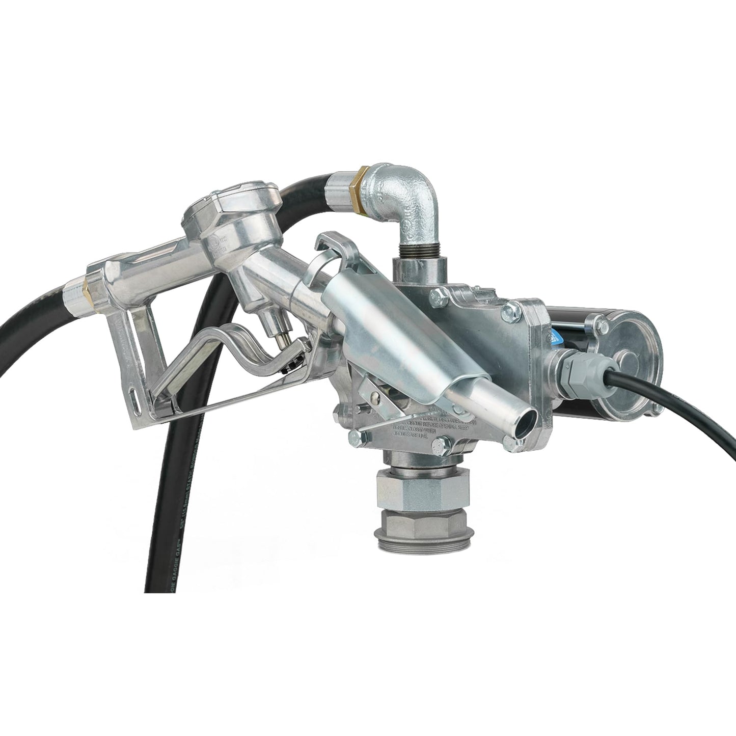 GPI - EZ-8 12v Fuel Transfer Pump, Manual Shut-Off Nozzle, 8 GPM Fuel Pump, 10' Hose, Power Cord, Adjustable Suction Pipe, Spin Collar (137100-05)