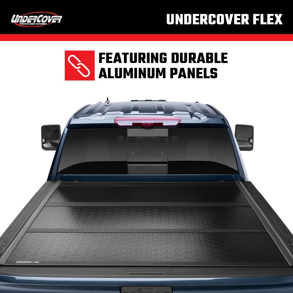 UnderCover Flex Hard Folding Truck Bed Tonneau Cover | FX41007 | Fits 2007 - 2021 Toyota Tundra w/o rail system 5' 7" Bed (66.7")