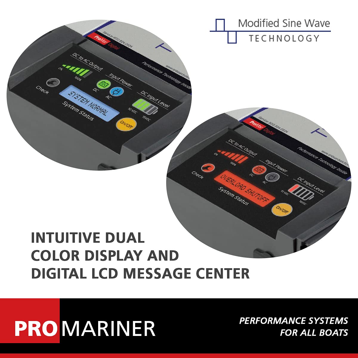 ProMariner 06200 True Power Plus Modified Sine Wave Inverter 2000W, 12V