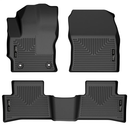 Husky Liners Weatherbeater Floor Mats | Fits 2022 - 2024 Toyota Corolla Cross (Front Wheel Drive Only) | Front & 2nd Row, 3-pc Black - 95291