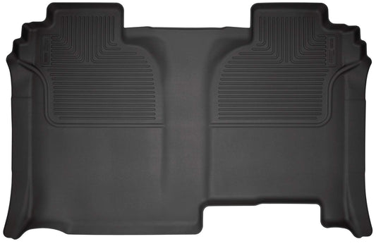 Husky Liners Weatherbeater Floor Mats | Fits 2019 - 2024 Chevrolet Siverado, GMC Sierra 1500, 20-24 Sil/Sir 2500, 3500 w/Factory Under Seat Strg (Crew Cab) Full Cvg | 2nd Row, 1-pc Black - 14221