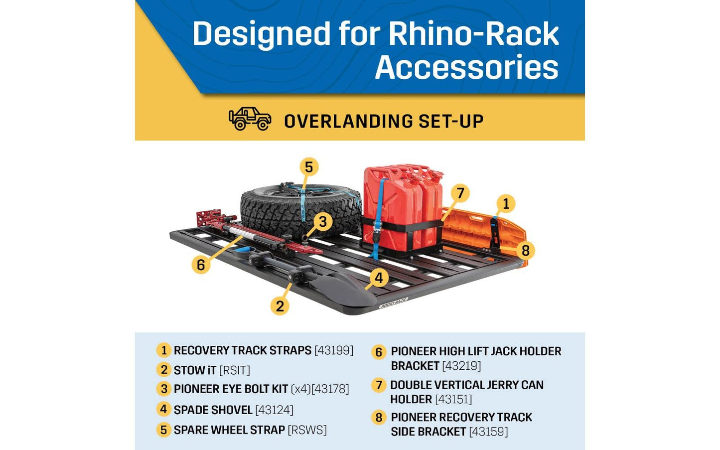 Rhino-Rack Pioneer Roof Rack Kit Compatible with 2019-2022 RAM 1500 Crew Cab & Quad Cab, Clamp-On, High Strength Alumimum, Includes Pioneer Platform, Legs, Fit Kit, Black (ROLR1)