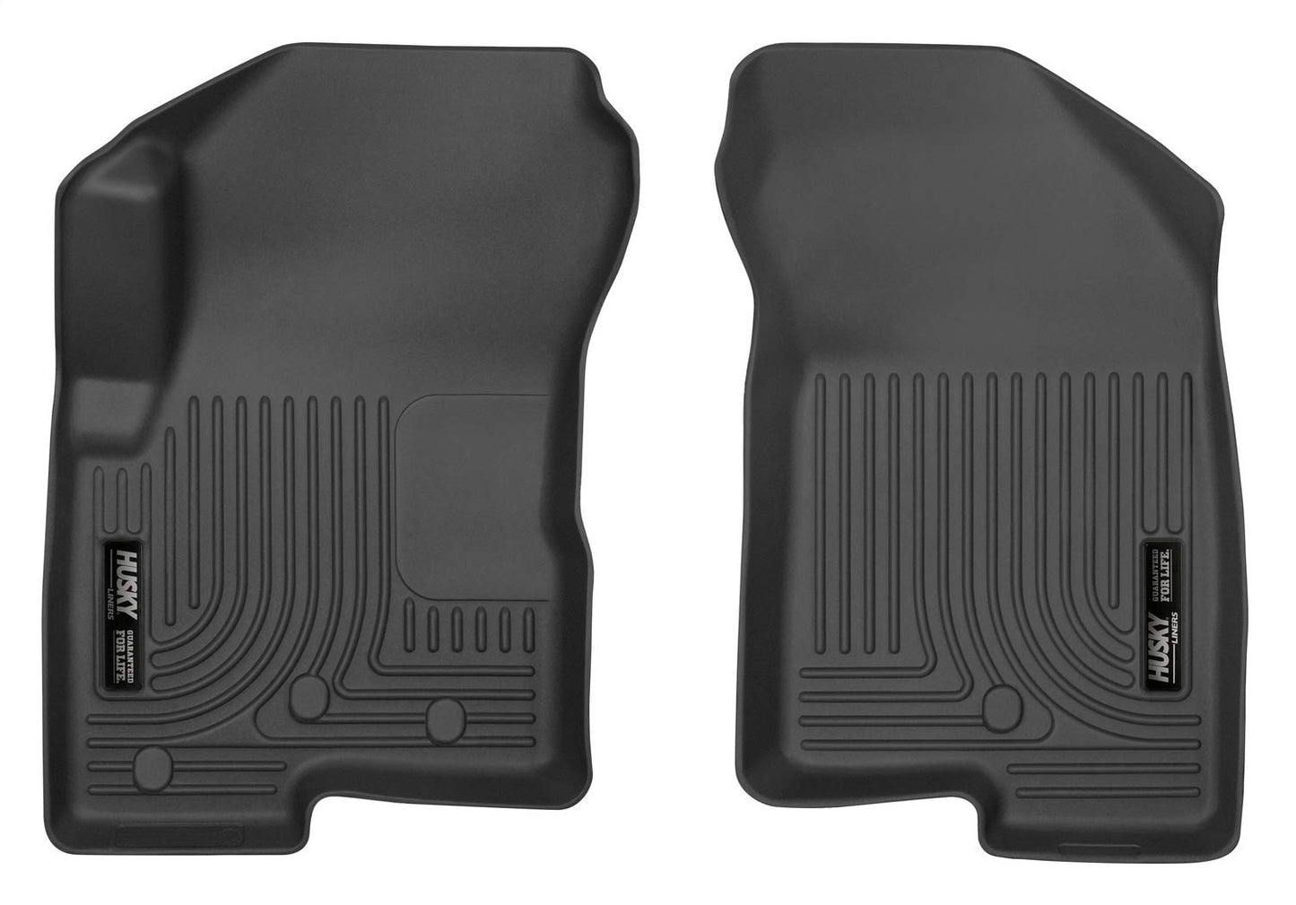 Husky Liners Weatherbeater Floor Mats | Fits 2007 - 2012 Dodge Caliber, 2007 - 2017 Jeep Compass, Jeep Patriot | Front Row, 2-pc Black - 13001