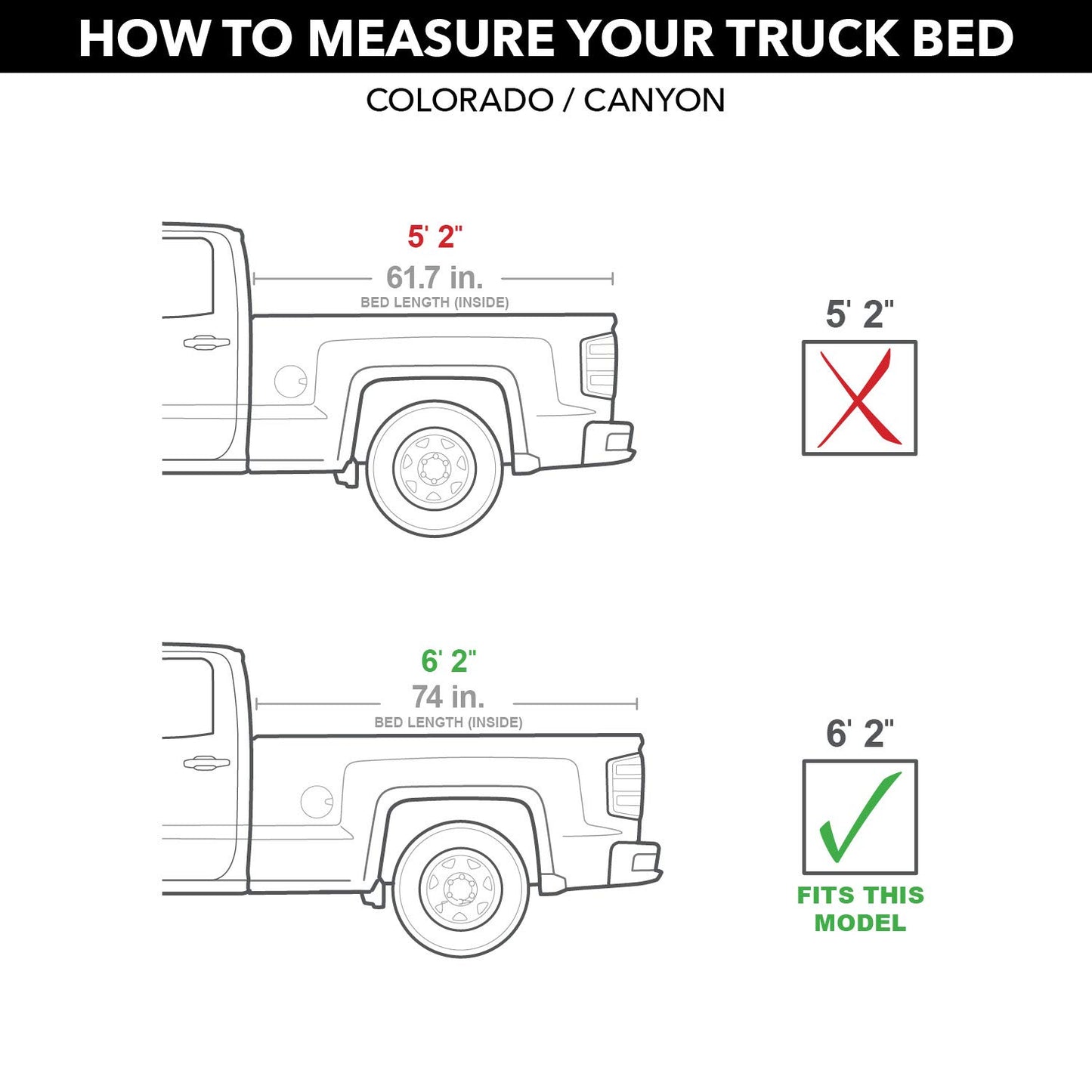 UnderCover ArmorFlex Hard Folding Truck Bed Tonneau Cover | AX12003 | Fits 2015 - 2022 Chevy/GMC Colorado/Canyon 6' 2" Bed (74")