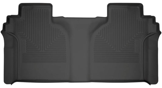 Husky Liners Weatherbeater Floor Mats | Fits 2019 - 2024 Chevrolet Silverado, GMC Sierra 1500, 2020-2024 Sil/Sir 2500, 3500 w/Factory Under Seat Strg (Crew Cab) | 2nd Row, 1-pc Black - 14201