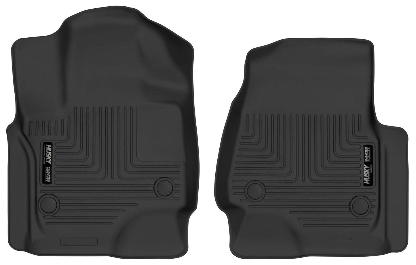 Husky Liners X-act Contour Floor Mats | Fits 2018 - 2024 Ford Expedition/Lincoln Navigator | Front Row, 2-pc Black - 54651