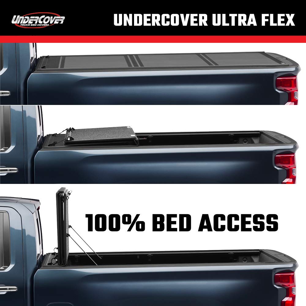 UnderCover Ultra Flex Hard Folding Truck Bed Tonneau Cover | UX32010 | Fits 2020 - 2023 Jeep Gladiator 5' Bed (60")