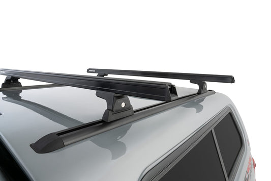 Rhino-Rack Midsize Truck Complete Track. Bar, & Leg Kit for Cap Topper Canopy or Hard Tonneau, Includes 63" Aluminum Tracks, 65" HD Bars, 4 Quick Release Legs, Hardware, Complete Kit, Black (Y01-140B)