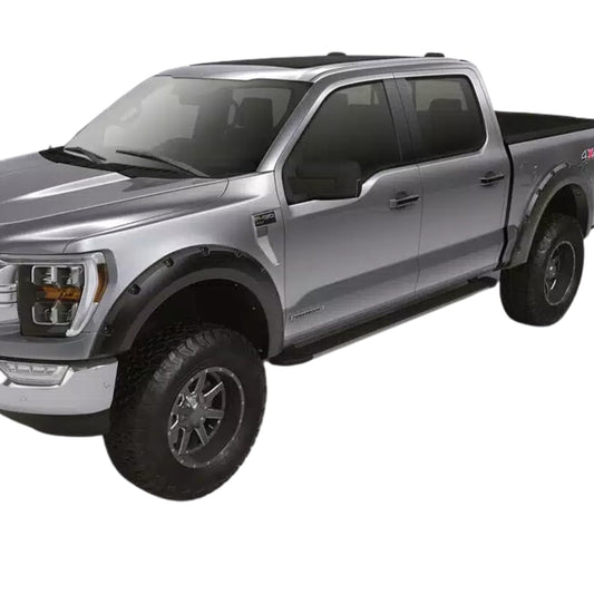 Bushwacker Forge Pocket/Rivet Style Front & Rear Fender Flares | 4-Piece Set, Black, Textured Finish | 28129-08 | Fits 2017-2022 Ford F-250. F-350, F-450 Super Duty