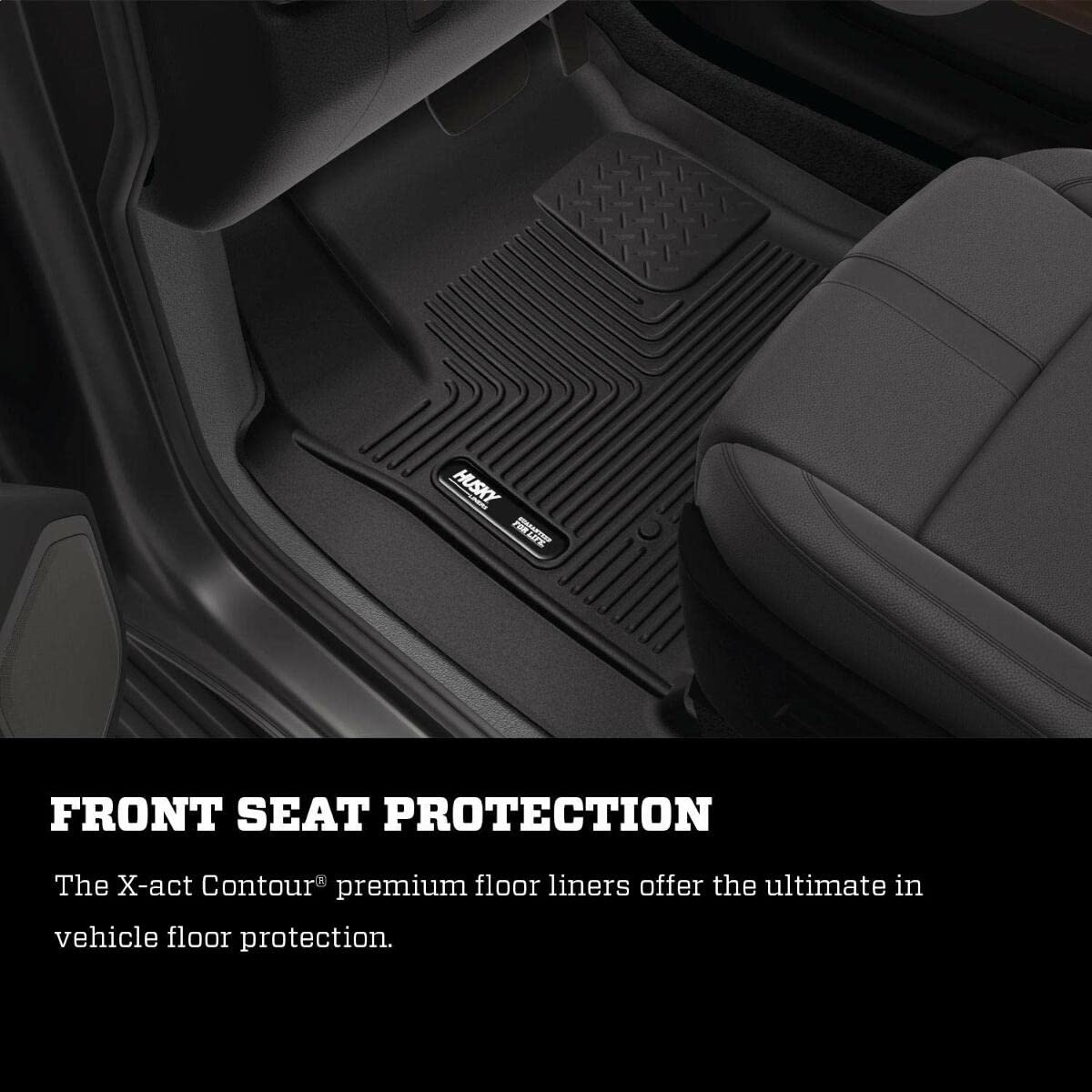 Husky Liners X-act Contour Floor Mats | Fits 2022 - 2024 Nissan Pathfinder & Infinity QX60 | 2nd Row, 1-pc Black - 51351