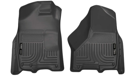 Husky Liners Weatherbeater Floor Mats | Fits 2009 - 2024 Ram 1500 (19-24 Classic Body only); 2010 - 2018 Ram 2500/3500 (Crew Cab/Mega Cab) | Front Row, 2-pc Black - 18001