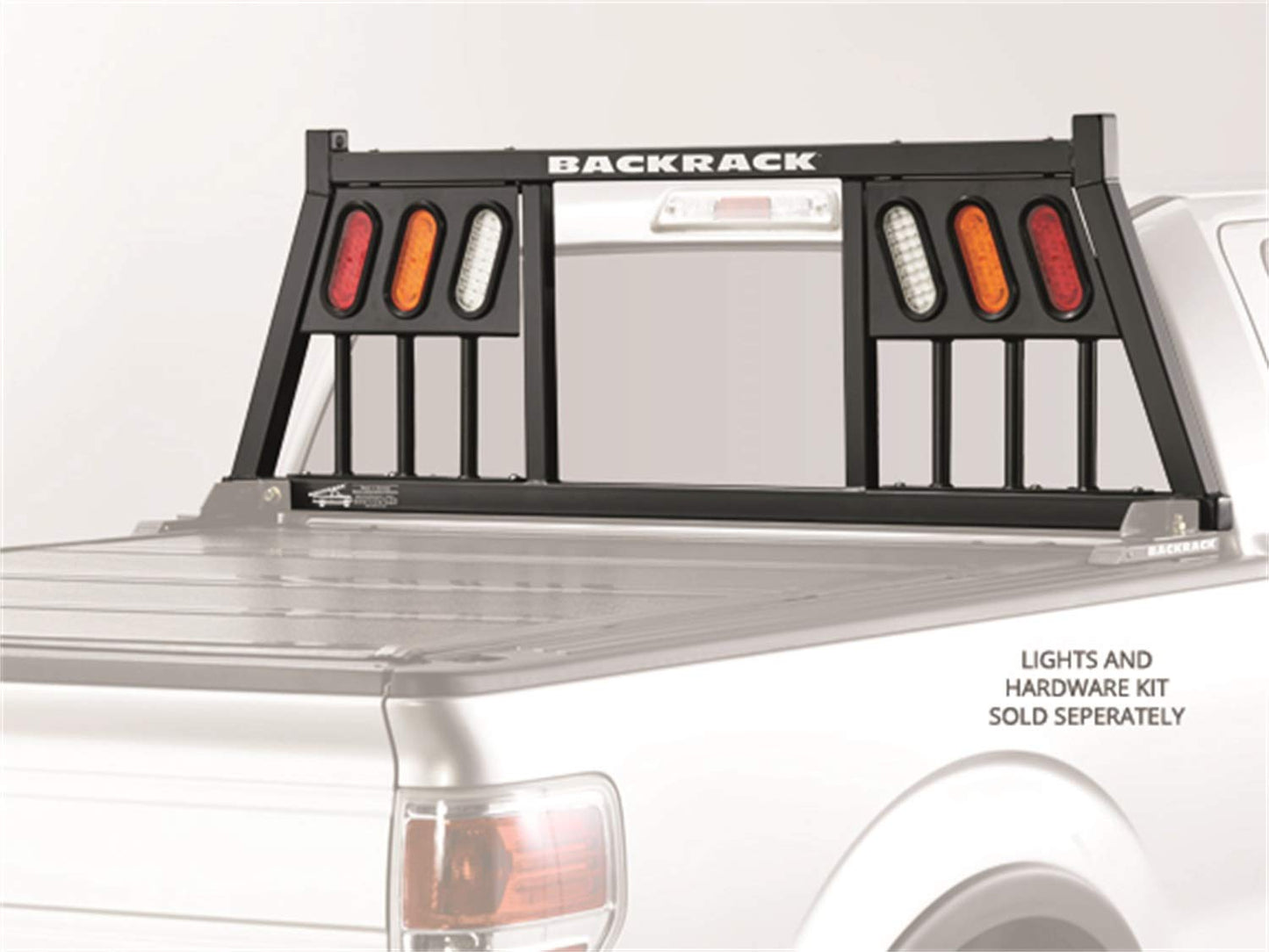 RealTruck BACKRACK Three Light Rack Frame Only | Black, No Drill | 147TL | Fits 1999-2024 Ford F-250/F-350/F-450; 2017-2024 Ford F-550