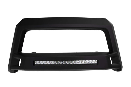 Lund 86521207 Revolution Black Steel Bull Bar with Integrated LED Light Bar for 2011-2016 Ford F-250, F-350, F-450, F-550 Super Duty