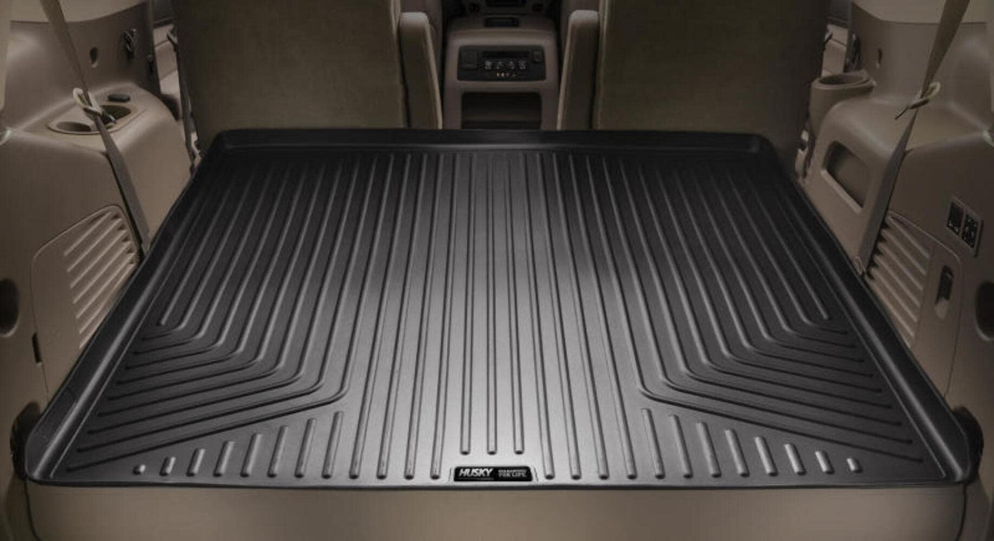 Husky Liners Weatherbeater Cargo Liner | Fits 2020 - 2024 Ford Explorer (Fits to Back of 2nd Row - Folds Up & Down w/3rd Row) | Cargo, 1-pc Black - 22321