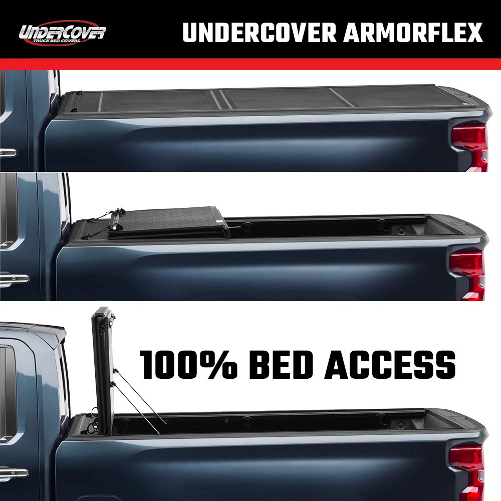 UnderCover ArmorFlex Hard Folding Truck Bed Tonneau Cover | AX32004 | Fits 2002 - 2018, 2019 - 2020 Classic Dodge Ram 1500 6' 4" Bed (76.3")