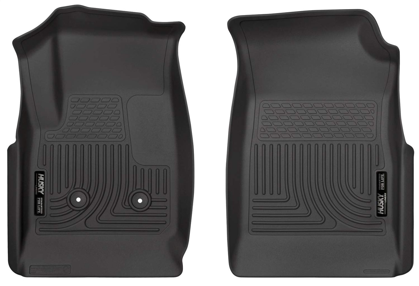 Husky Liners Weatherbeater Floor Mats | Fits 2015 - 2022 Chevrolet Colorado & GMC Canyon Extended Cab/Double Cab/Crew Cab | Front Row, 2-pc Black - 18111