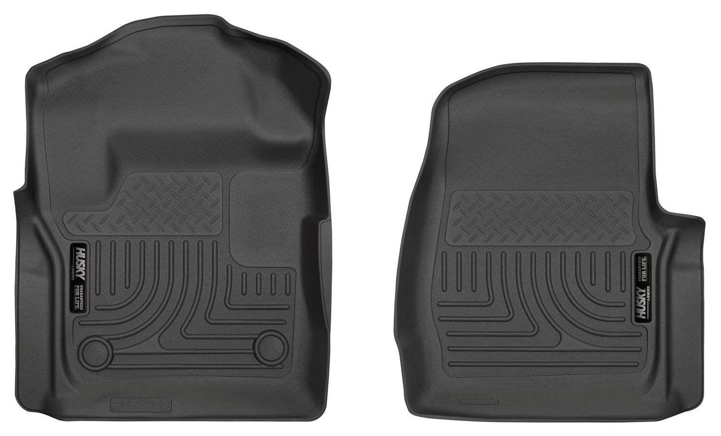 Husky Liners Weatherbeater Floor Mats | Fits 2017 - 2024 Ford F-250, F-350 Super Duty (Standard Cab) | Front Row, 2-pc Black - 13311