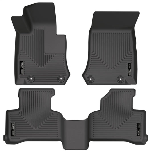 Husky Liners Weatherbeater Floor Mats | Fits 2017 - 2022 Mercedes-Benz GLC300 | Front & 2nd Row, 3-pc Black - 99391