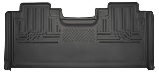 Husky Liners Weatherbeater Floor Mats | Fits 2015 - 2024 Ford F-150 SuperCab; 2017 - 2024 Ford F-250/F-350 SuperCab; 2017 Ford F-450 SuperCab | 2nd Row, 1-pc Black - 19361