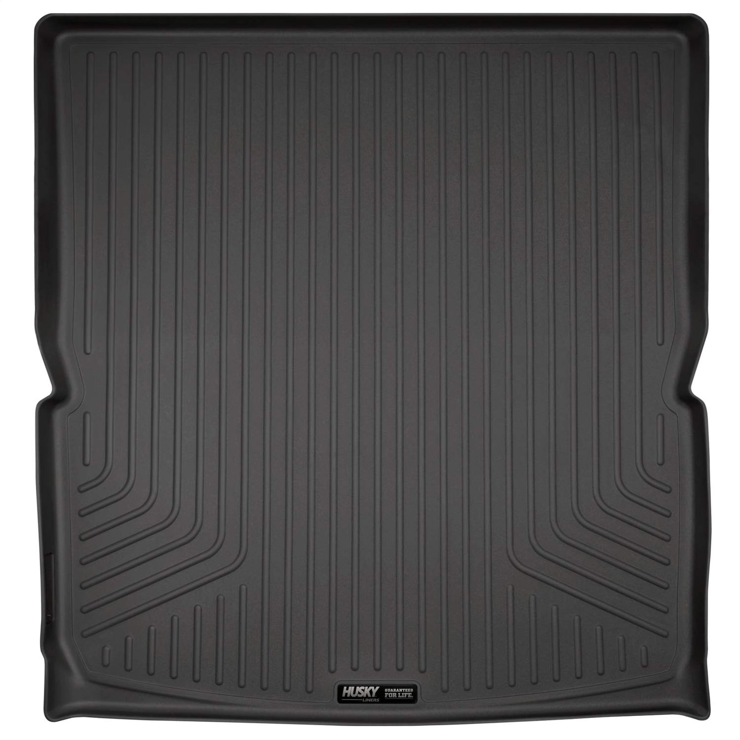 Husky Liners Weatherbeater Cargo Liner | Fits 2017 - 2023 GMC Acadia Behind (Excludes All Terrain Model) (Fits to Back of 2nd Row Over Folded Flat 3rd Row) | Cargo, 1-pc Black - 28141