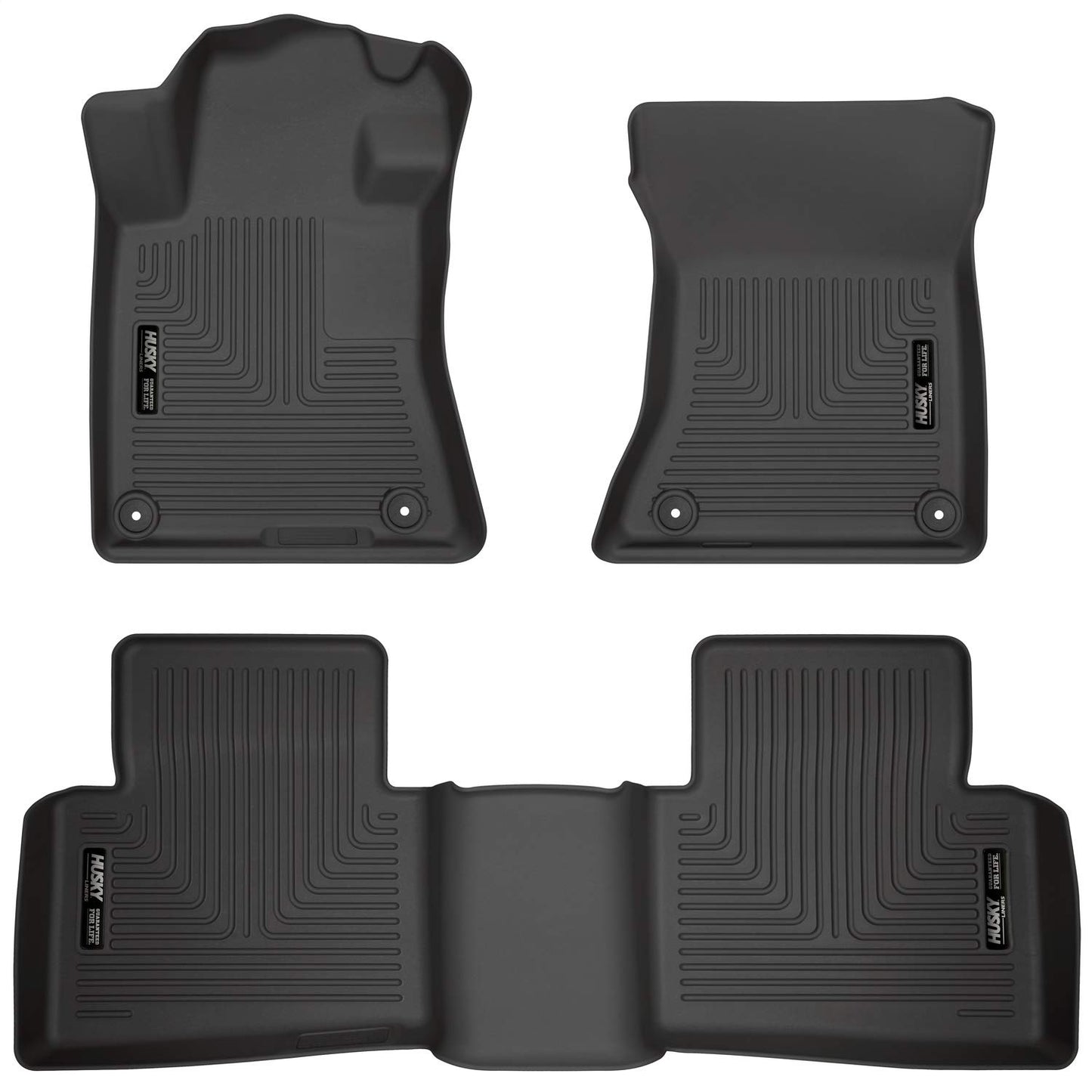 Husky Liners Weatherbeater Floor Mats | Fits 2019 - 2024 Nissan Altima | Front & 2nd Row, 3-pc Black - 99381