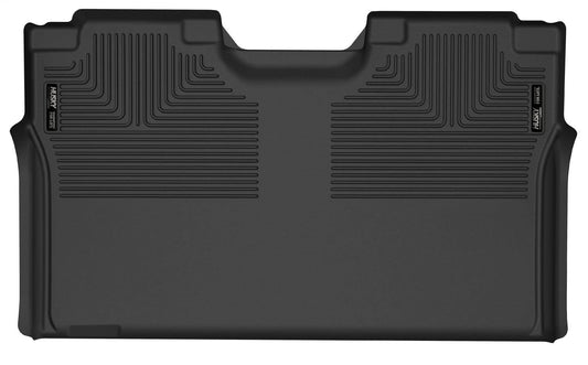 Husky Liners X-act Contour Floor Mats | Fits 2015 - 2024 Ford F-150 (Includes 2022 - 2024 Lightning Models); 2017 - 2022 Ford F-250/F-350 SuperCrew w/0 Fold Flat Storage | 2nd Row, 1-pc Black - 53491