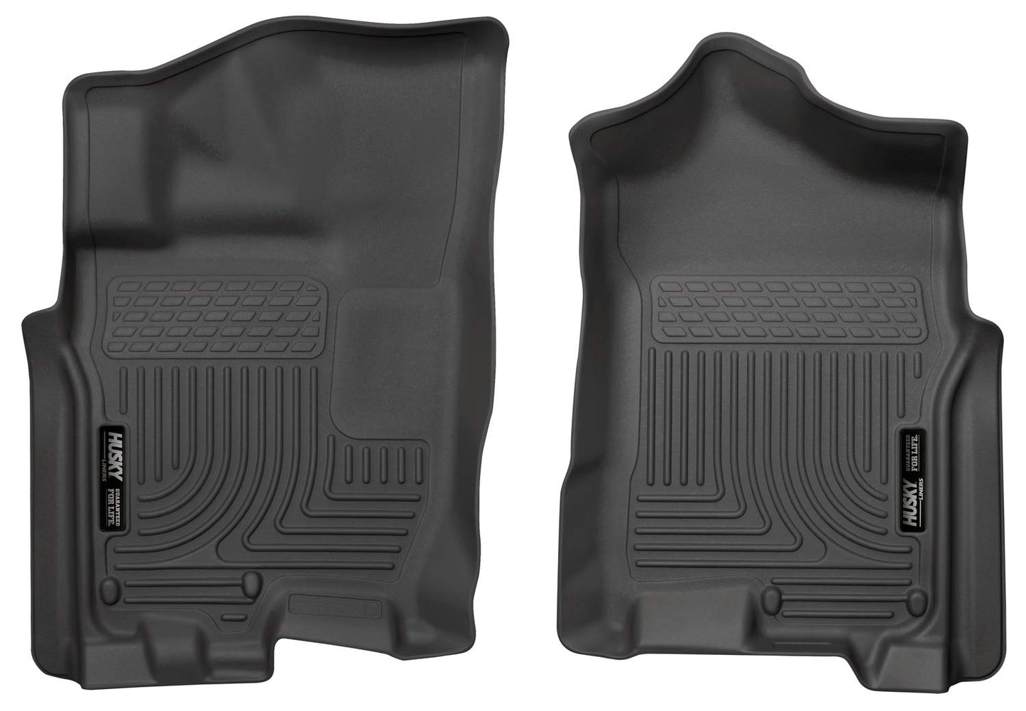 Husky Liners Weatherbeater Floor Mats | Fits 2017 - 2024 Nissan Titan Crew Cab, 16 - 24 Titan XD Crew Cab, 17-19 Titan & Titan XD Extended Cab | Front Row, 2-pc Black - 13601