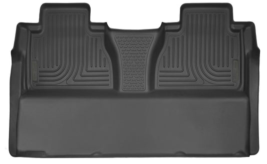 Husky Liners X-act Contour Floor Mats | Fits 2014 - 2021 Toyota Tundra CrewMax Cab (Full Coverage) | 2nd Row, 1-pc Black - 53841