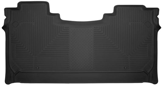 Husky Liners X-act Contour Floor Mats | Fits 2019 - 2024 Dodge Ram 1500 Crew Cab, 2nd Seat Floor Liner (Full Coverage) | 2nd Row, 1-pc Black - 54601