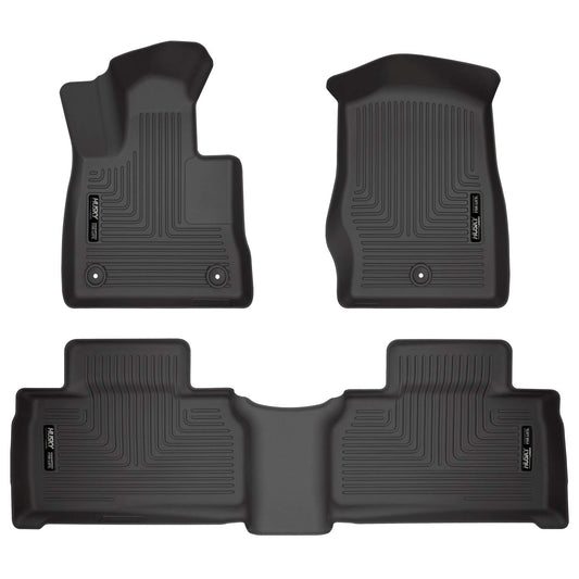 Husky Liners Weatherbeater Floor Mats | Fits 2020 - 2024 Ford Explorer | Front & 2nd Row, 4-pc Black - 99321