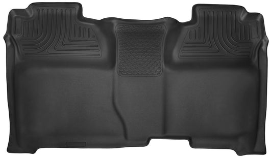 Husky Liners X-act Contour Floor Mats | Fits 2014 - 2018 Chevrolet Silverado/GMC Sierra 1500 2015 - 2019 Silverado/Sierra 2500/3500 HD Crew Cab | 2nd Row, 1-pc Black - 53901