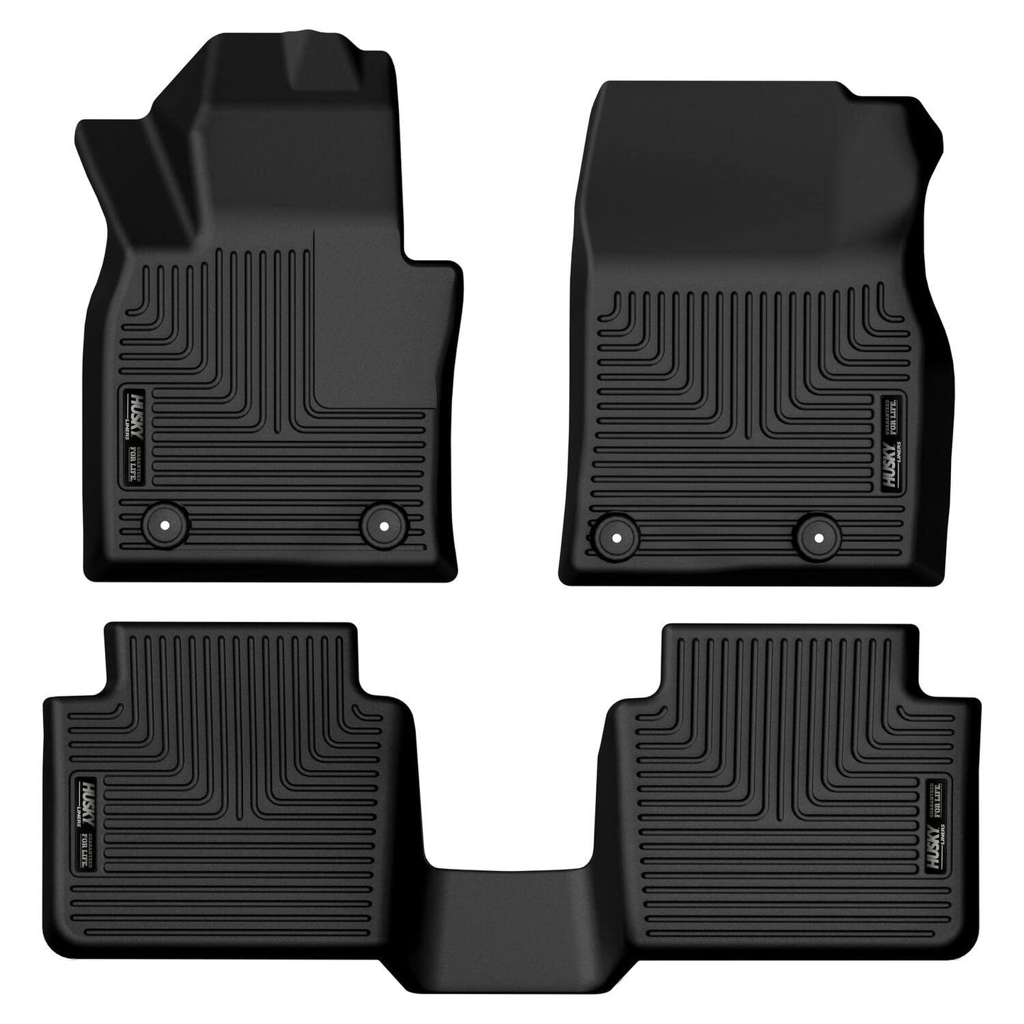 Husky Liners Weatherbeater Floor Mats | Fits 2023 - 2024 Mazda CX-50 | Front & 2nd Row, 3-pc Black - 96621