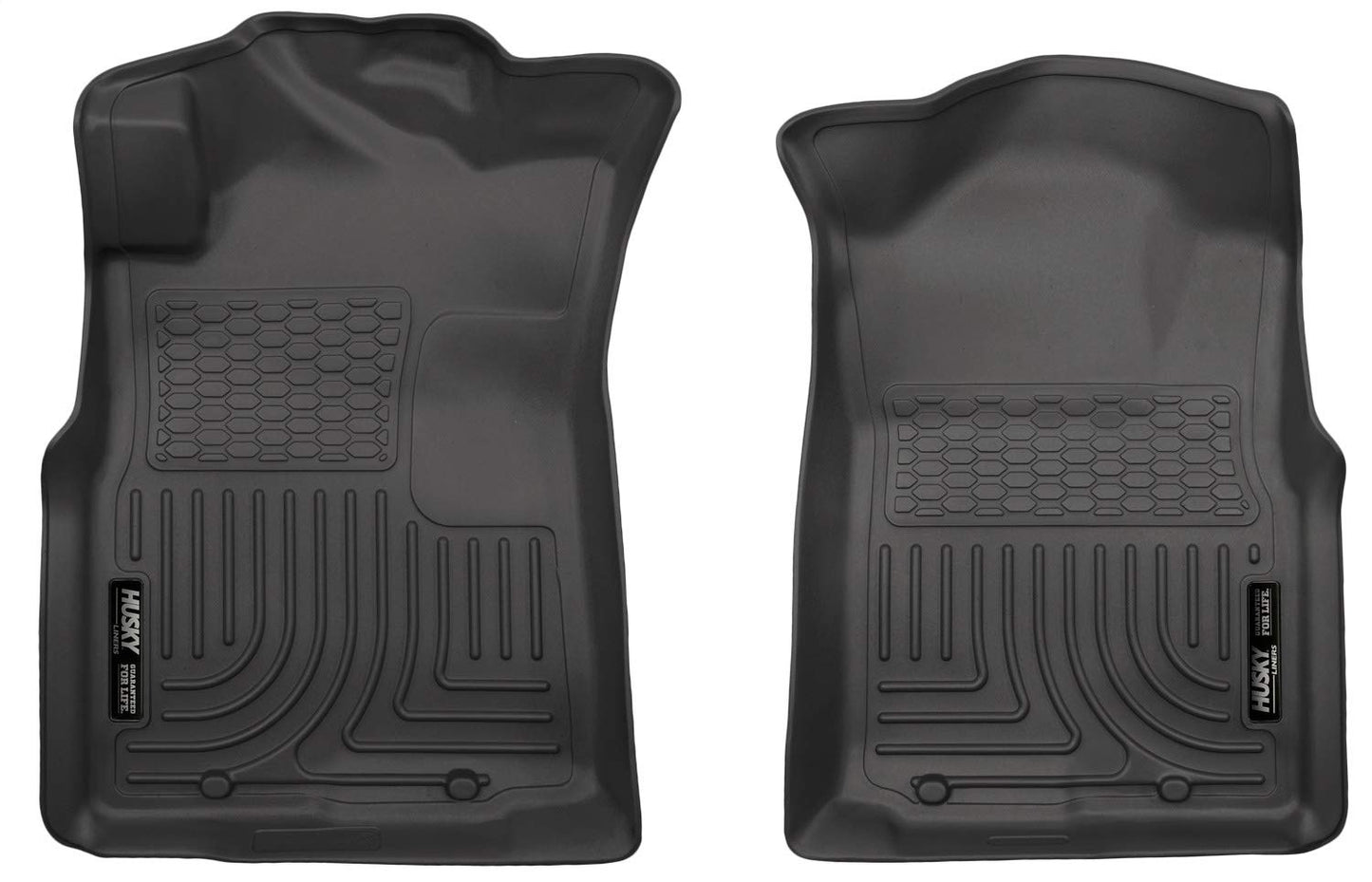 Husky Liners Weatherbeater Floor Mats | Fits 2005 - 2015 Toyota Tacoma Double/Access Cab; 2005 - 2014 Tacoma Standard Cab | Front Row, 2-pc Black - 13941