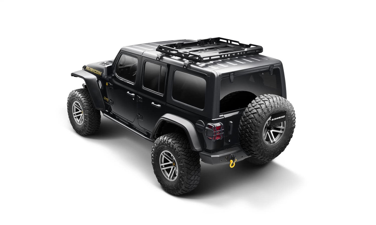 Bushwacker Hyperform Front & Rear Fender Flares | 4-Piece Set, Black, Textured Finish | 11950-07 | Fits 2018-2024 Jeep Wrangler JL Sahara/Sport/Sport S (2 & 4-Door)