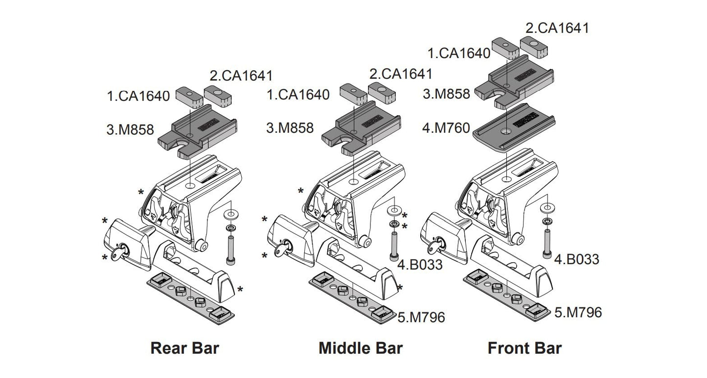 Rhino-Rack Backbone Pioneer Leg Height Spacers (PLHS4)