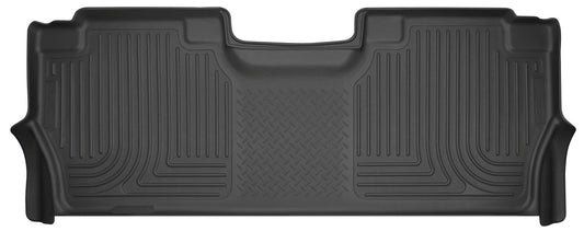 Husky Liners Weatherbeater Floor Mats | Fits 2021 - 2024 Ford F-150 (Includes 2022 - 2024 Lightning Model) SuperCrew (w/ Fold Flat Storage) | 2nd Row, 1-pc Black - 14401