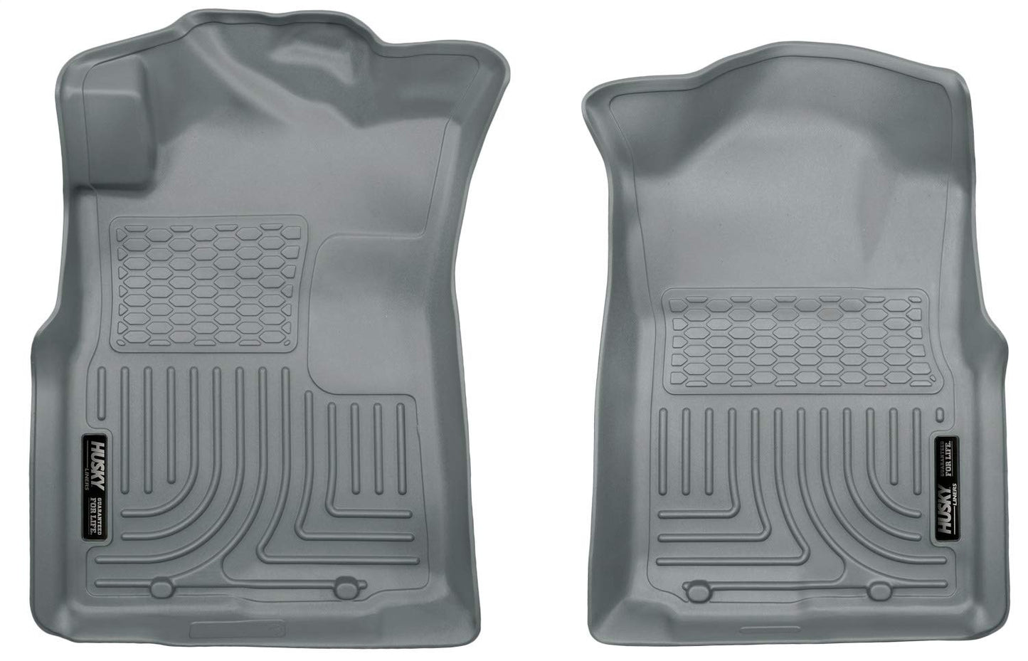 Husky Liners Weatherbeater, Grey - Custom Fit for 2005-2015 Toyota Tacoma Double/Access/Standard Cab Front Liners, 33x23x4 inches, Thermoplastic Olefin (TPO), Made in USA