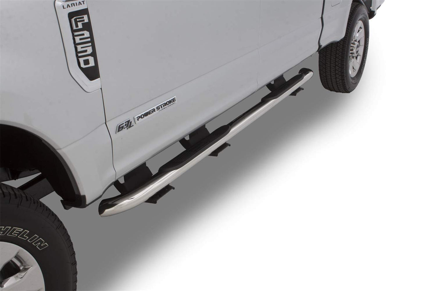 RealTruck Lund 22690910 Stainless Steel Polished 3" Round Bent Nerf Bars for 2019 Ford Ranger SuperCrew