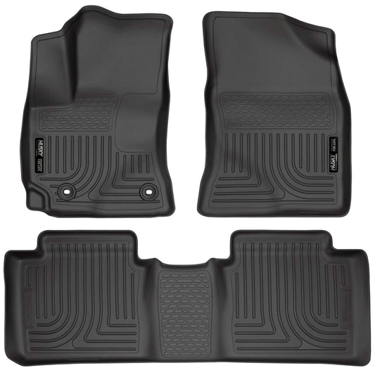 Husky Liners Weatherbeater Floor Mats | Fits 2014 - 2019 Toyota Corolla | Front & 2nd Row, 3-pc Black - 99531