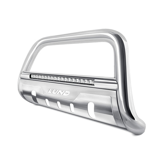 Lund 47021300 Bull Bar with LED Light Bar and Wiring for 2019 Ford Ranger, Polished Stainless