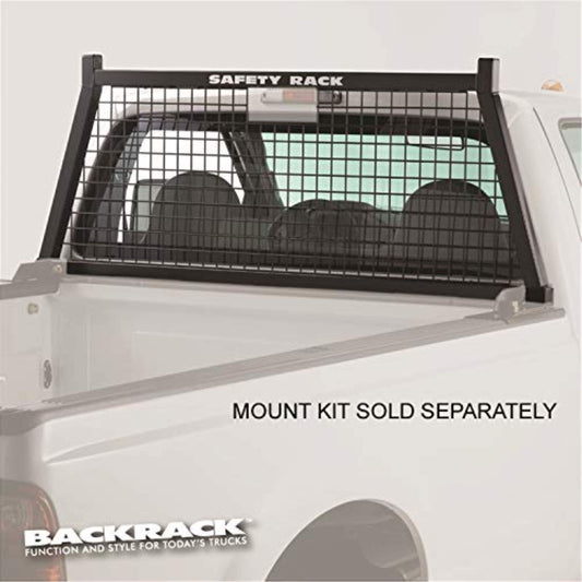 RealTruck BACKRACK Half Louvered Rack Frame Only | Black, No Drill | 148LV | 2001-2024 Chevrolet/GMC Silverado/Sierra 2500/3500HD; 2017-2024 Dodge RAM 1500/2500/3500; 2004-2024 Nissan Titan & Others